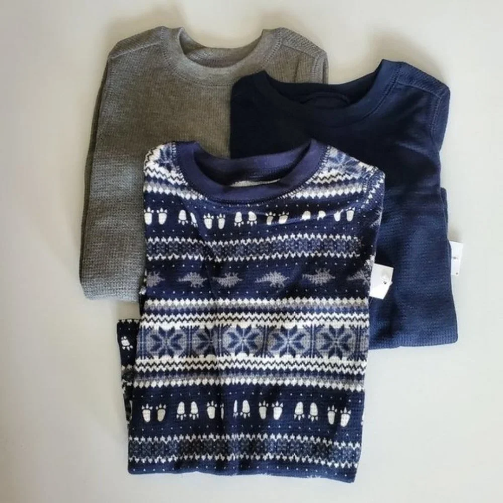 Old Navy Boys Girls Unisex Long‎ Sleeve Thermal Shirts. 3 pack. Size 3T.